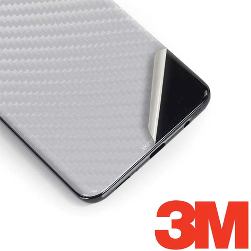 White Carbon Fiber Specialty Texture Material Galaxy S9 Skin